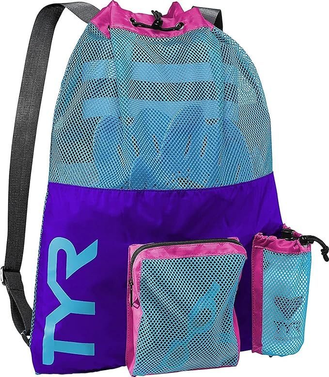 TYR Backpack for Wet Swimming, Gym, and Workout Gear, Multicolor, M | Amazon (US)
