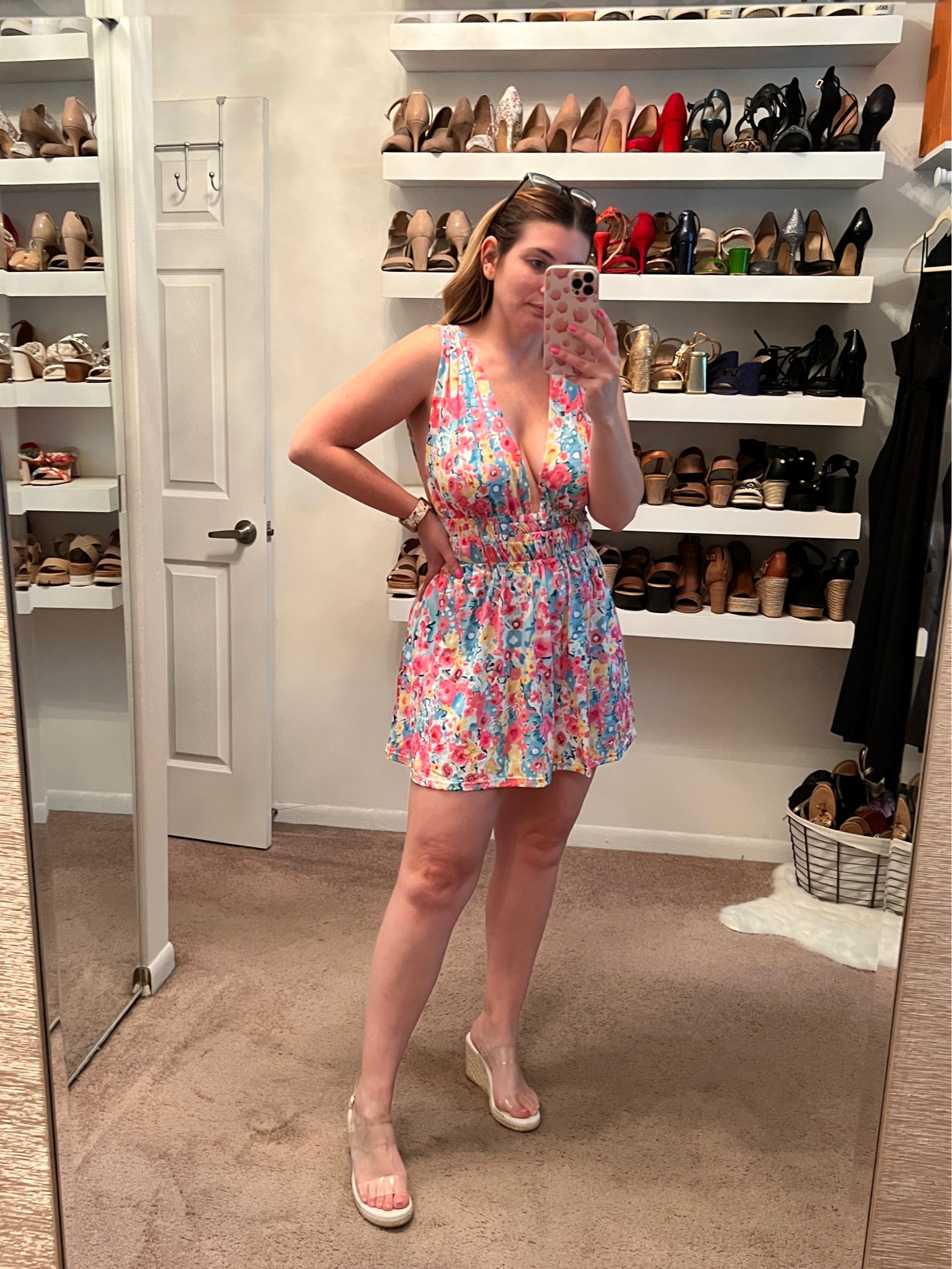 Amazon mini dress, summer dress, Floral Mini Dresses Sleeveless Low Cut Cutout Backless Dress Cute Print A-Line Party Short Dress, sized up one for length, floral print dress, vacation dress, beach dress 

#LTKFind #LTKstyletip #LTKunder50