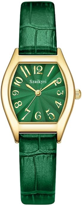 Barrel-Shaped Watch for Women with Easy Read Arabic Numerals Ladies Dress Watch | Amazon (US)