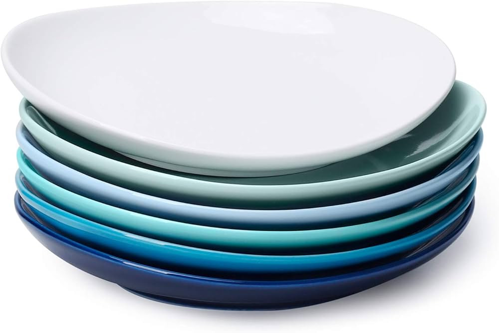 Sweese Porcelain Dessert Plates - 7.8 Inch Salad Plates, Small Appetizer Plates Set of 6 - Dishwa... | Amazon (US)