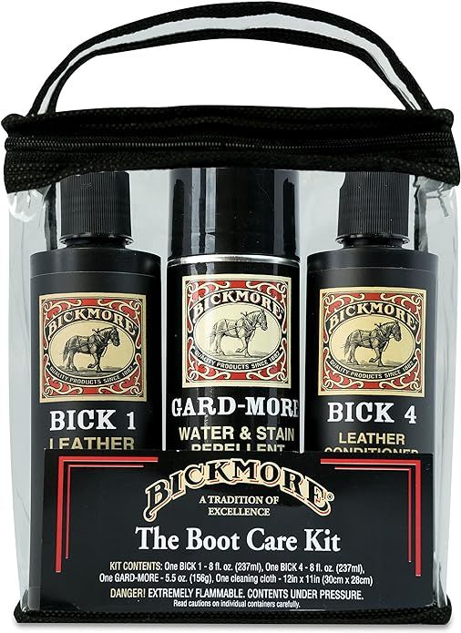 Bickmore Boot Care Kit - Bick 1 Bick 4 & Gard-More - Leather Lotion Cleaner Conditioner & Protect... | Amazon (US)
