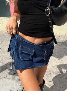 Countryside Skort Blue Denim | Princess Polly US