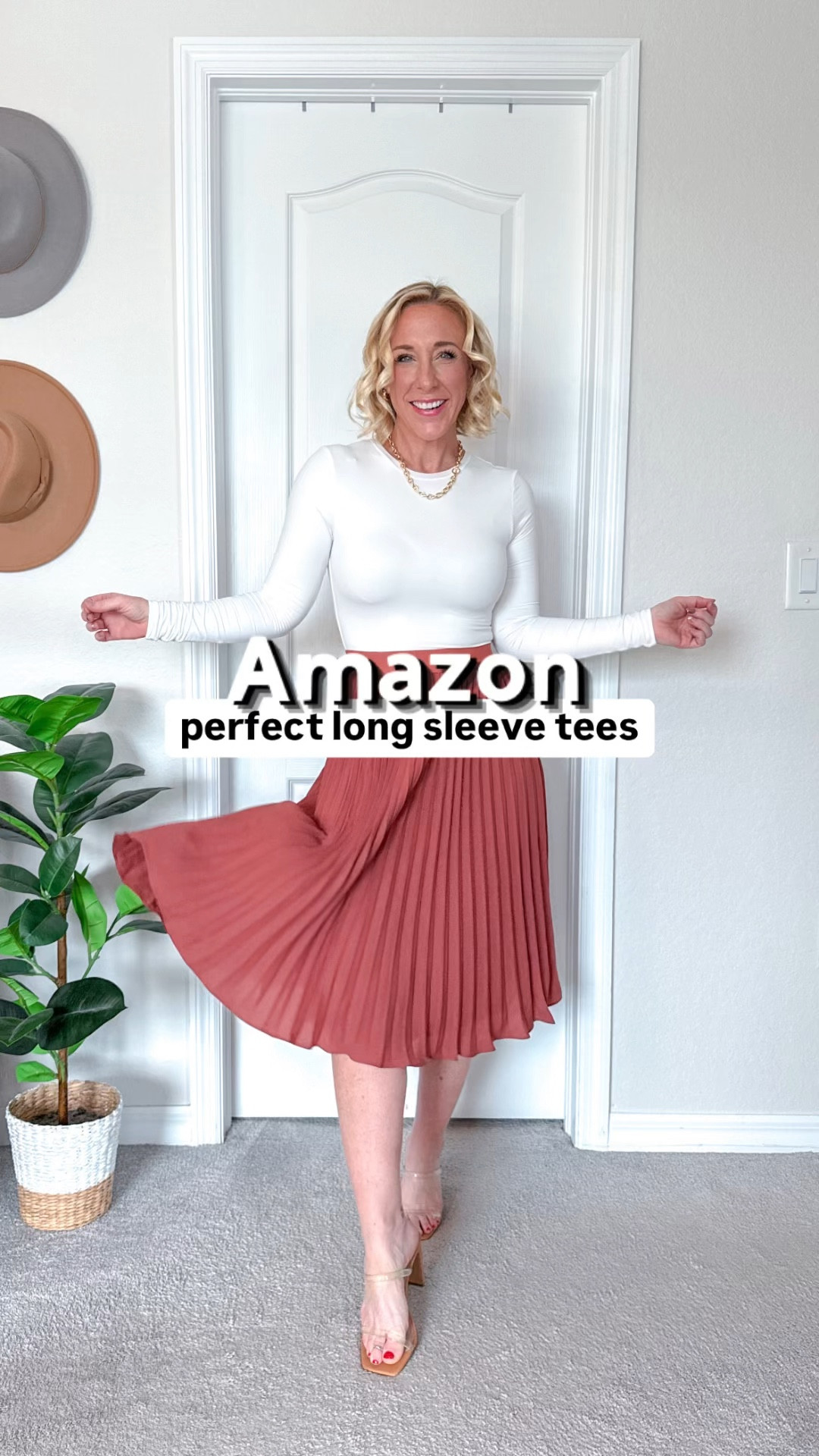Amazon perfect long sleeve tees:
• I’m wearing a small in both tees - but would have liked to size up (they are fitted). BOTH have a $6 coupon!

#LTKSeasonal #LTKVideo #LTKxPrimeDay
