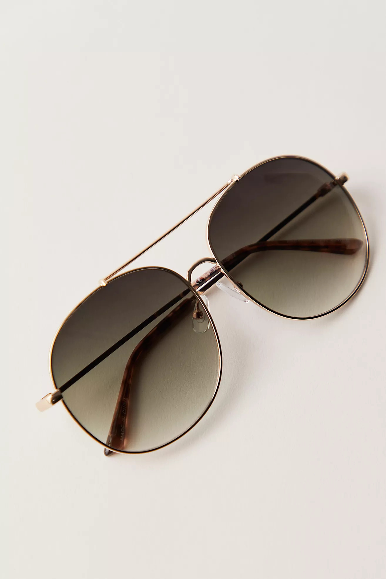 Pasadena Oversized Metal Aviator Sunglasses | Free People (Global - UK&FR Excluded)