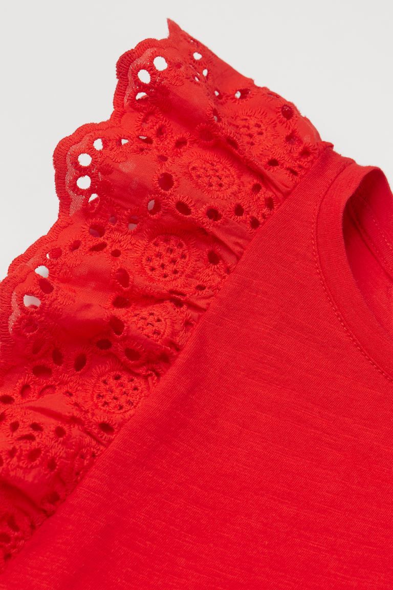 Eyelet Embroidery-detail Top | H&M (US + CA)