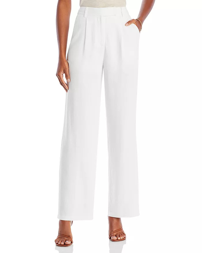 High Rise Slim Fit Pants | Bloomingdale's (US)