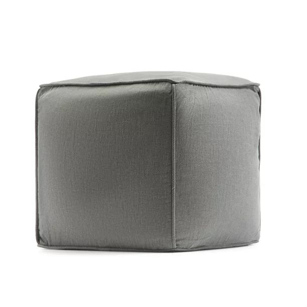 Gap Home Washed Denim Indoor Floor Pouf Dark Gray 16" x 16" x 16" - Walmart.com | Walmart (US)