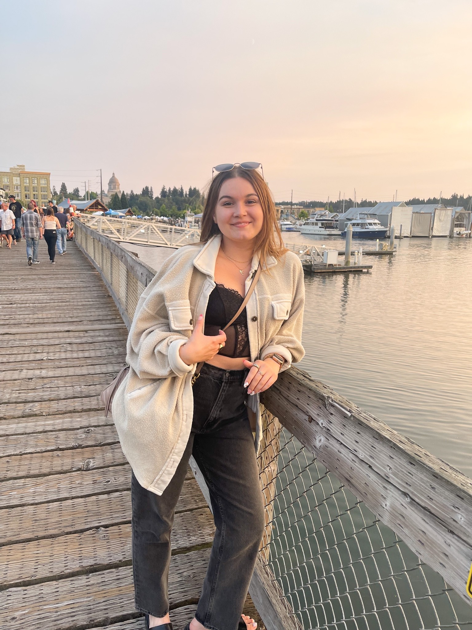Lace bustier tank outfit for going out in fall. Layered with the Ruby jacket for free people

#LTKSeasonal #LTKunder100 #LTKstyletip