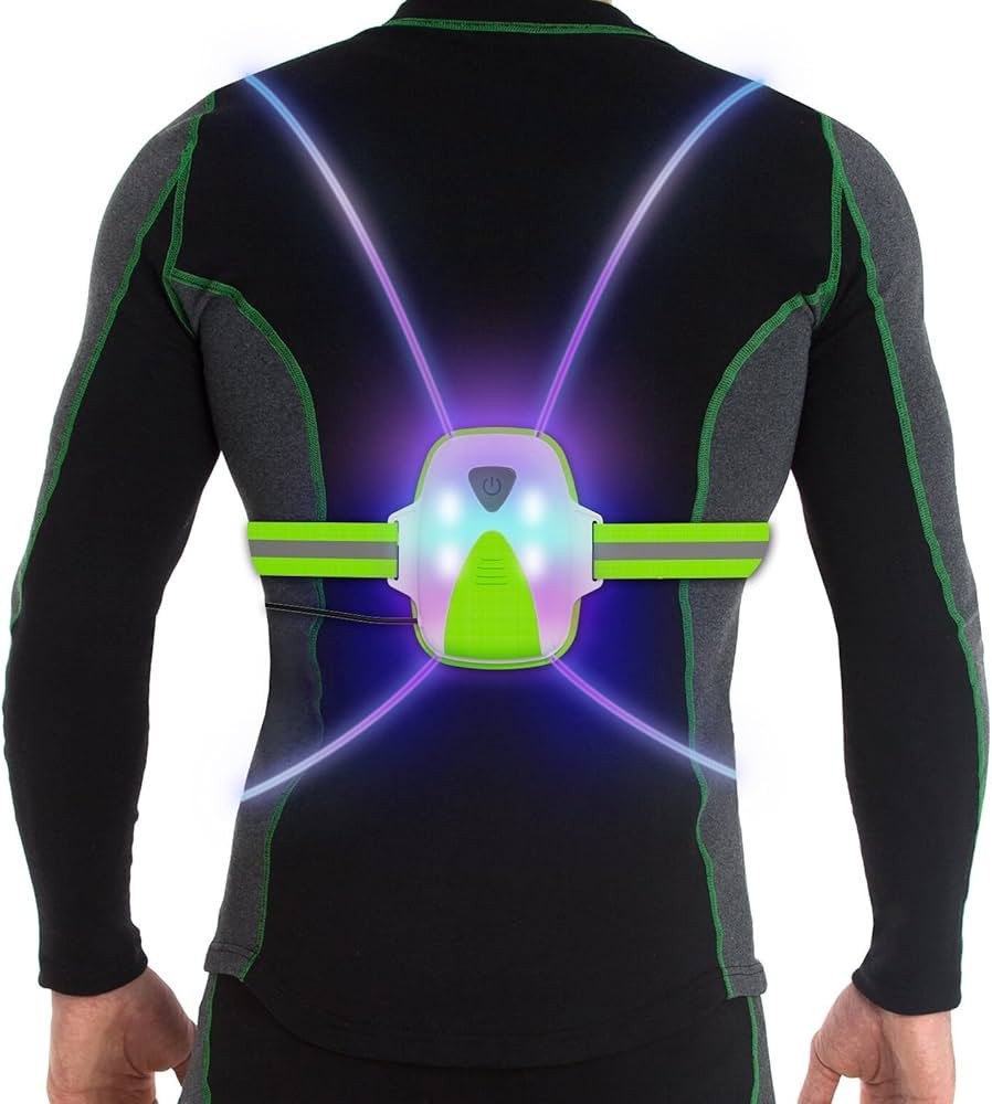 LED Reflective Running Vest Lights for Runners, Running Lights with Front Light, Safety USB Recha... | Amazon (US)