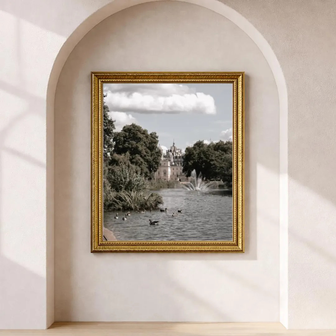 London Lakeside – Landscape Vintage Artwork, Framed or Unframed Watercolor Print, Gallery Wall | Etsy (US)