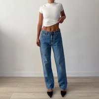 Vintage Levi's 501xx Light Wash High Waisted Jeans/Straight Leg Mid Rise Stonewash Denim Pants Made in USA Rare Retro 90S 80S 30x32 | Etsy (US)