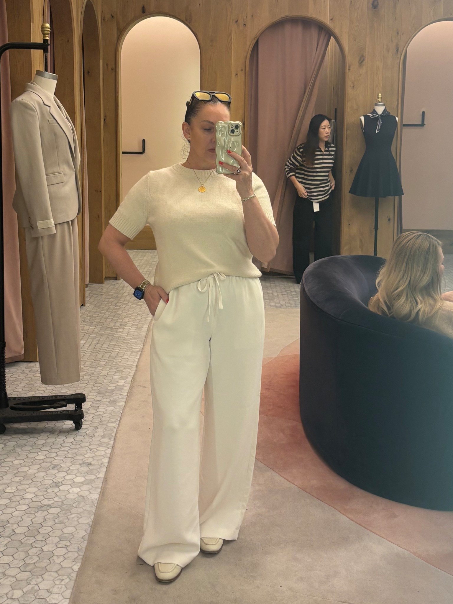 Getting ready for Spring. 

These beautiful pants from @Aritzia are perfect. I need to get them hemmed a little bit otherwise the Medium is perfect on me. 
Quick recap 5ft 3 - circa 150lbs for reference! In case that helps! 

Spring style. Cream pants 

#LTKSeasonal #LTKOver40 #LTKMidsize