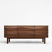 Apex 71" Walnut Credenza + Reviews | Crate & Barrel | Crate & Barrel