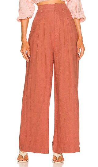 Aureta. Amity Pant in Rust. - size 24 (also in 25, 26, 27, 28, 30) | Revolve Clothing (Global)