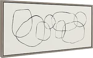 Kate and Laurel Sylvie Dancing Circles Framed Canvas Wall Art by Teju Reval of SnazzyHues, 18x40 ... | Amazon (US)