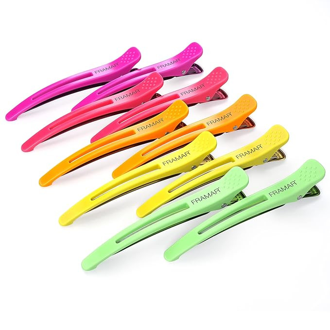 Neon Hair Clips 10 pack – Professional Hair Clips for Styling Sectioning, Salon Hair Clips For ... | Amazon (US)