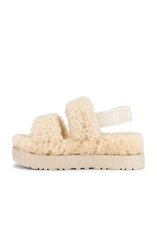 UGG Oh Fluffita Fur Sandal in Natural from Revolve.com | Revolve Clothing (Global)