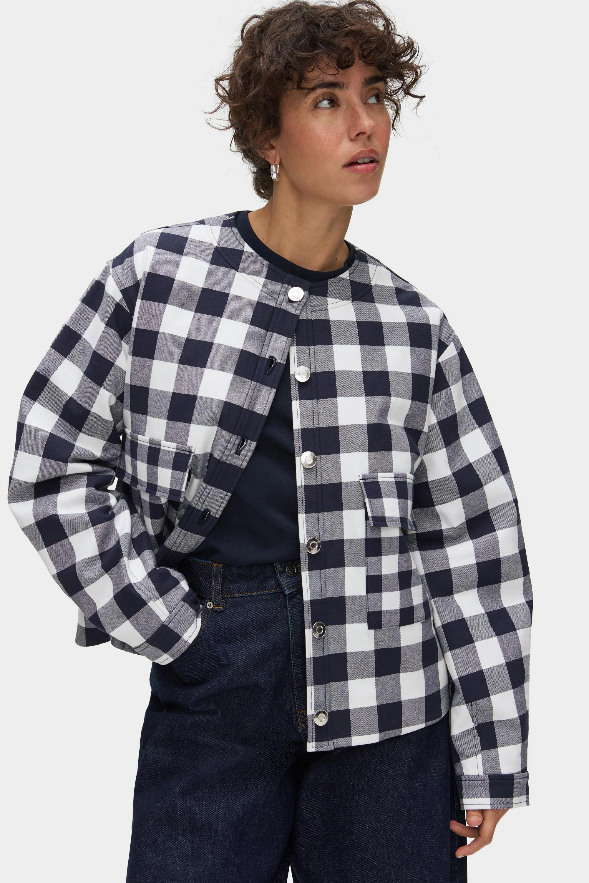 ALIGNE Check Jacket- Blue | Nathan | Aligne UK