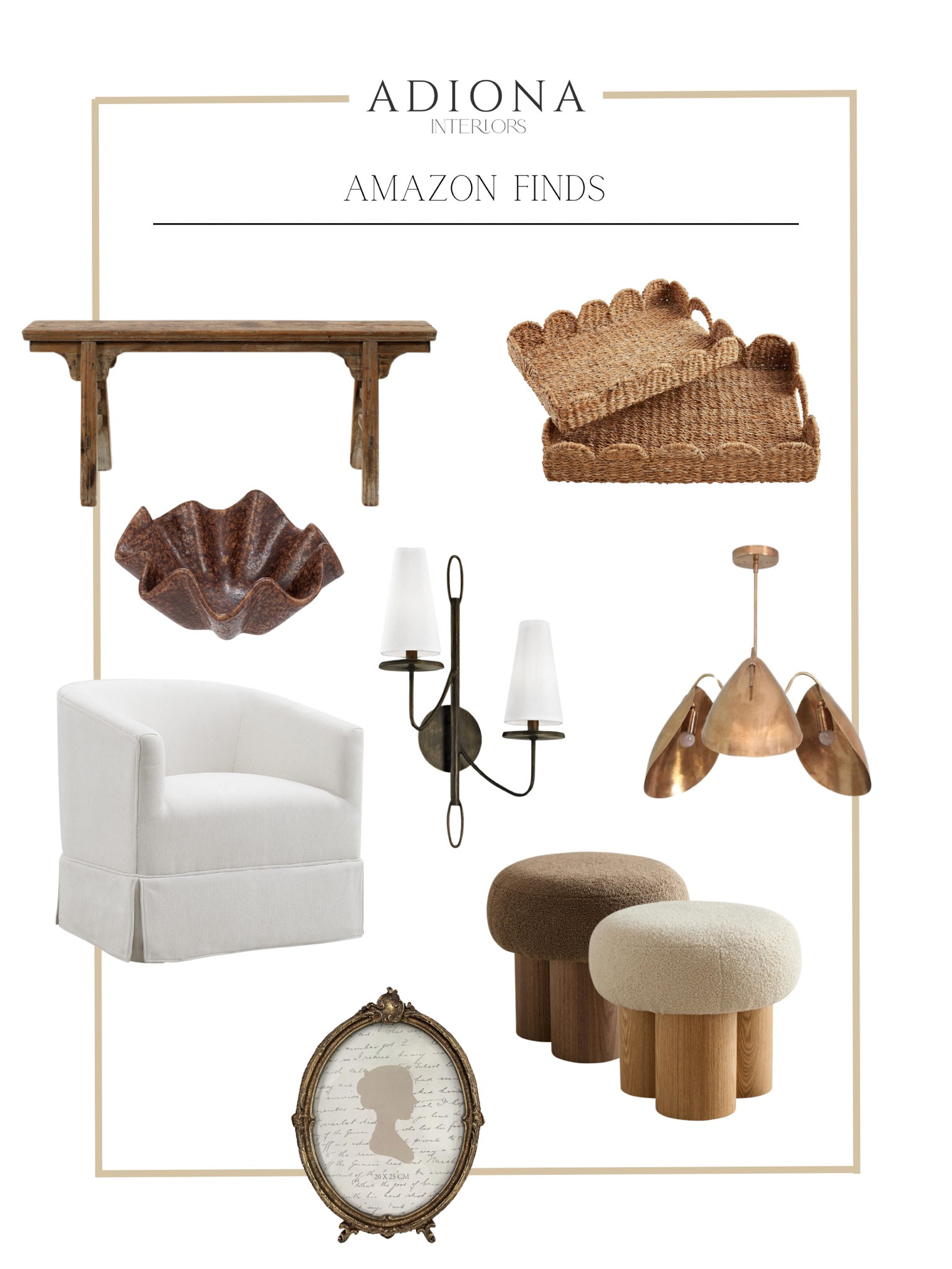 Amazing Amazon finds! 

Vintage console table, vintage finds, sconces, chandelier, accent chair nesting baskets, ottomans, vintage picture frame 

#LTKhome #LTKSpringSale #LTKSeasonal