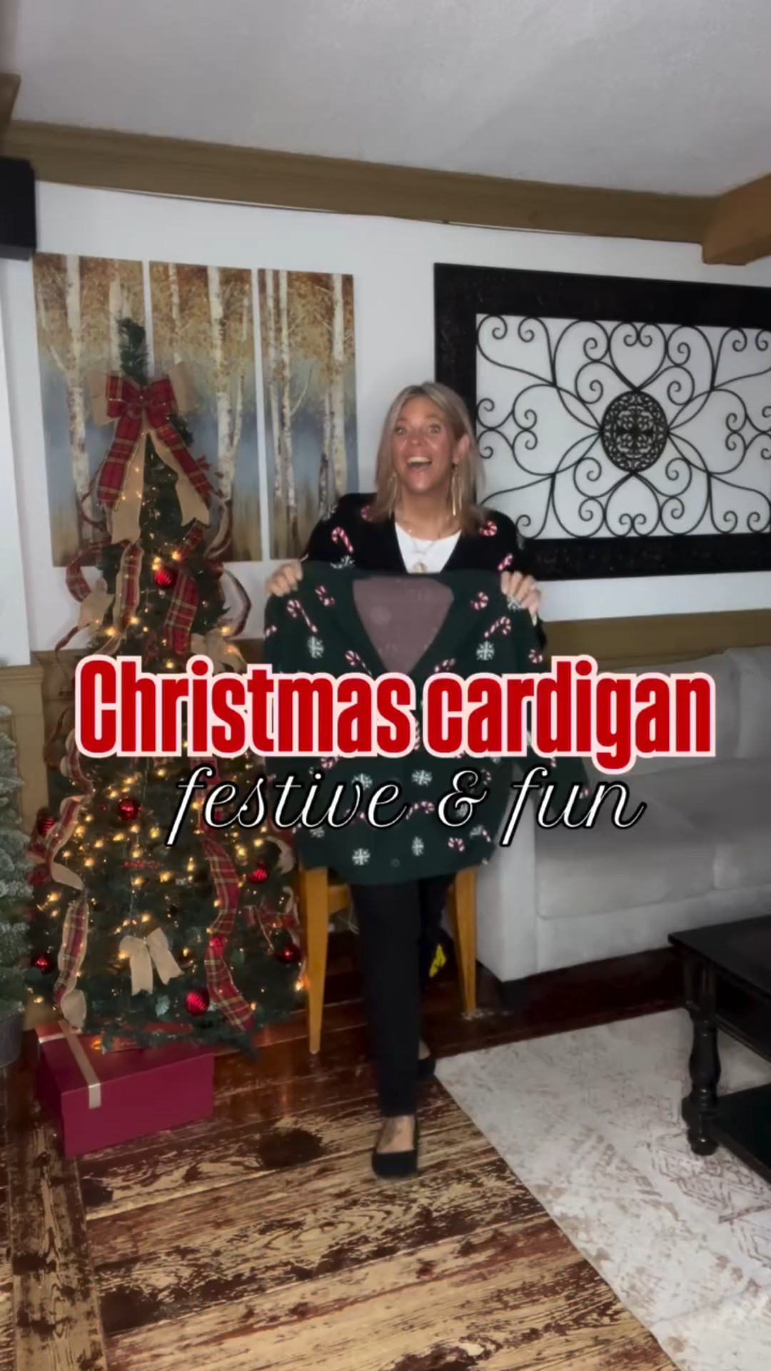  this festive and fun holiday candy cane cardigan available in more colors 🎄🌲 I’m wearing the size 12 and it’s a perfect fit and oh so cute for Christmas. 

.
.
#size14style #christmascardigan #holidayoutfit #bloomchic #bloomchicfashion

#LTKMidsize #LTKHoliday #LTKSeasonal