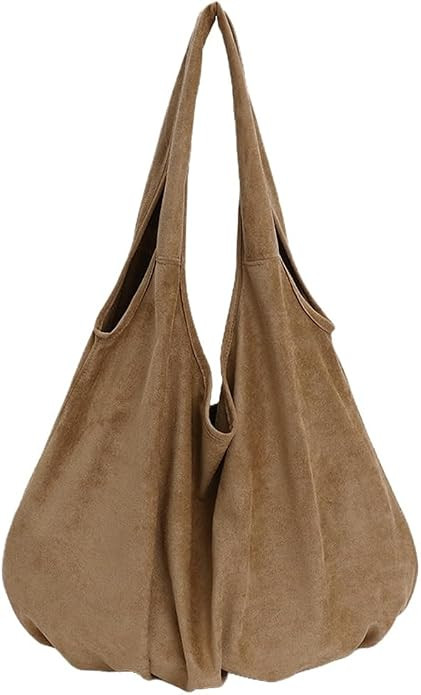 Slouchy Suede Shoulder Bag Women Large Hobo Bags Underarm Tote Handbag Fall Winter Tote Purse Sat... | Amazon (US)