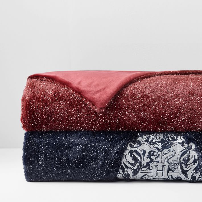 HARRY POTTER™ Recycled Sparkle Faux-Fur Throw | Pottery Barn Teen