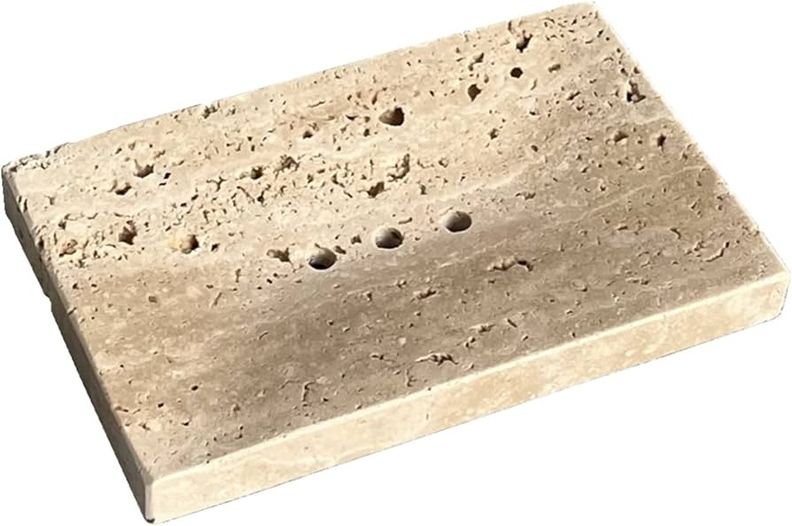 StonePlus Natural Smooth Real Marble Soap Dish/Facial Sponge Holder/Bathroom Makeup Sponge Tray w... | Amazon (US)