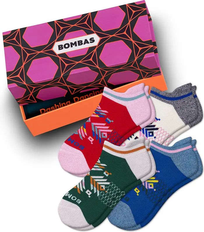 Bombas 4-Pack Snowflake Ankle Socks Gift Box | Nordstrom | Nordstrom