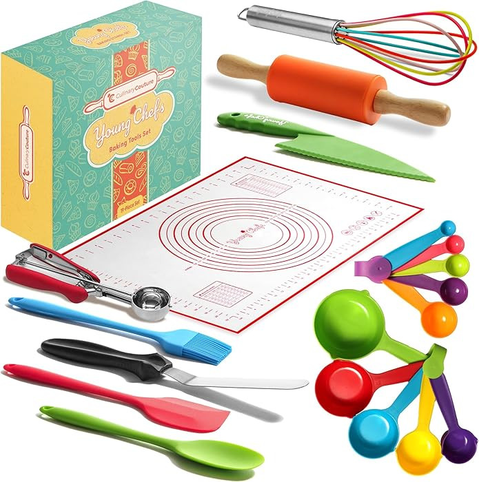 Young Chefs Cooking and Baking Set for Kids – 19 Pieces Real Baking Set – Giftable Sets for G... | Amazon (US)