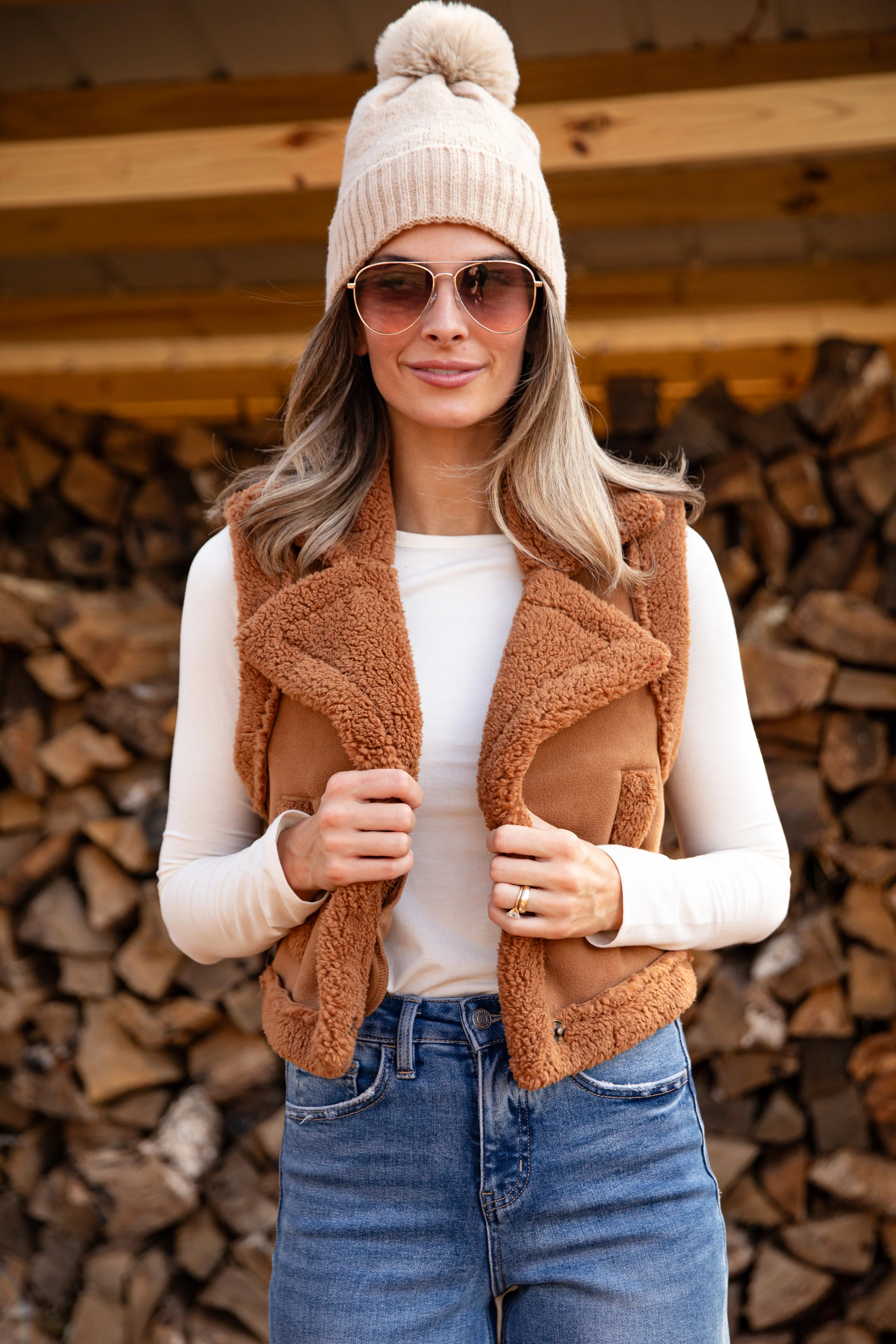 Cozy Wrangler Camel Vest | Women's Vests | Shop Dress Up | Dress Up