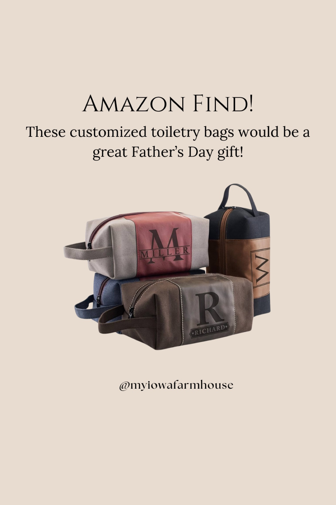 These personalized toiletry bags would be a perfect gift for dad for Father’s Day!

#LTKItBag #LTKFindsUnder50 #LTKGiftGuide