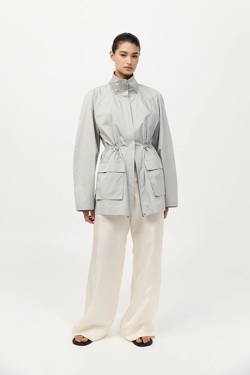 Paper Taffeta Parka - Silver | St. Agni (US, UK, EU)