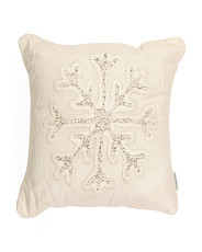 18x18 Embroidered Snowflake Pillow | Home | T.J.Maxx | TJ Maxx