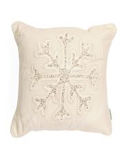 18x18 Embroidered Snowflake Pillow | Home | T.J.Maxx | TJ Maxx