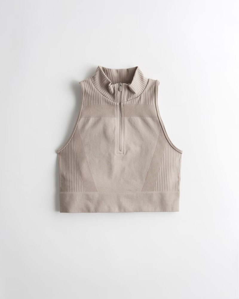 Women's Gilly Hicks Go Boost Seamless Quarter-Zip Top | Women's | HollisterCo.com | Hollister (UK)