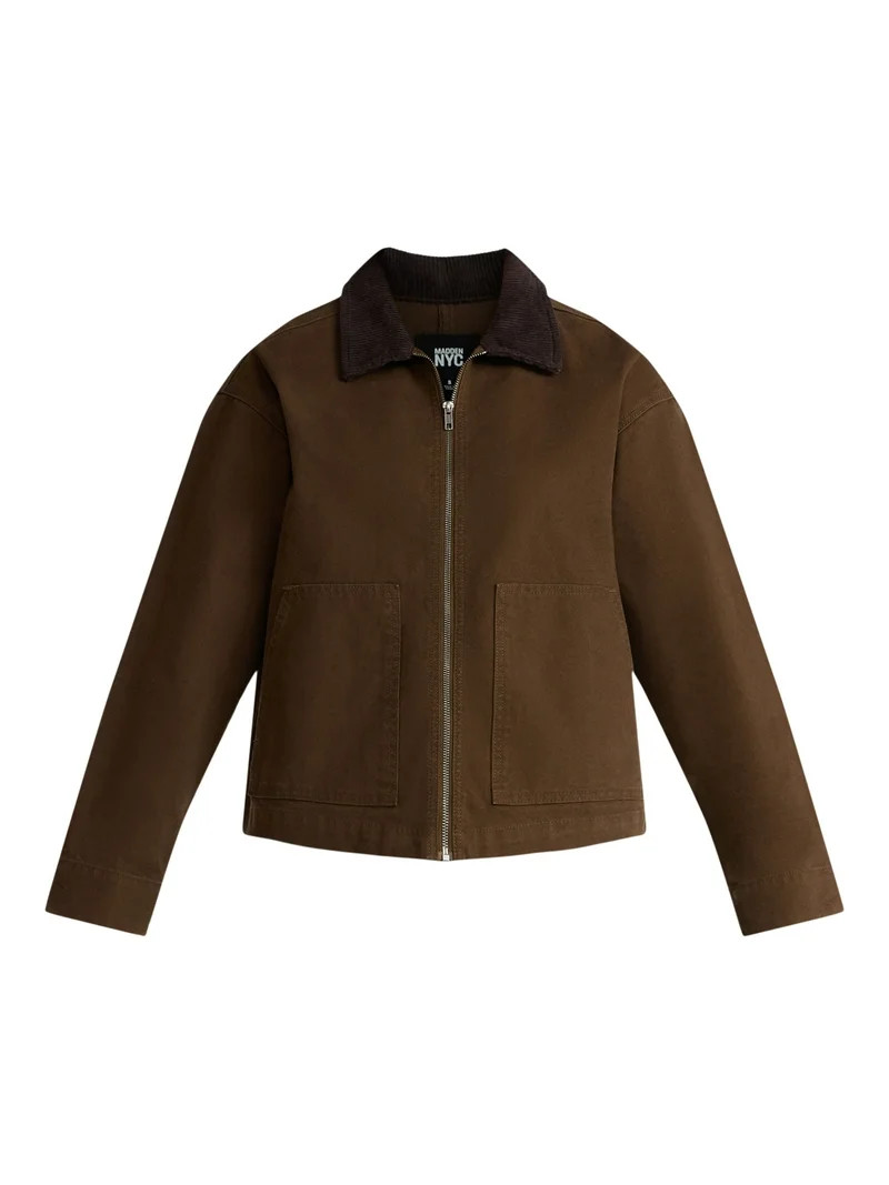 Madden NYC Women's Cotton Canvas Utility Jacket, Sizes XXS-XXL | Walmart (US)