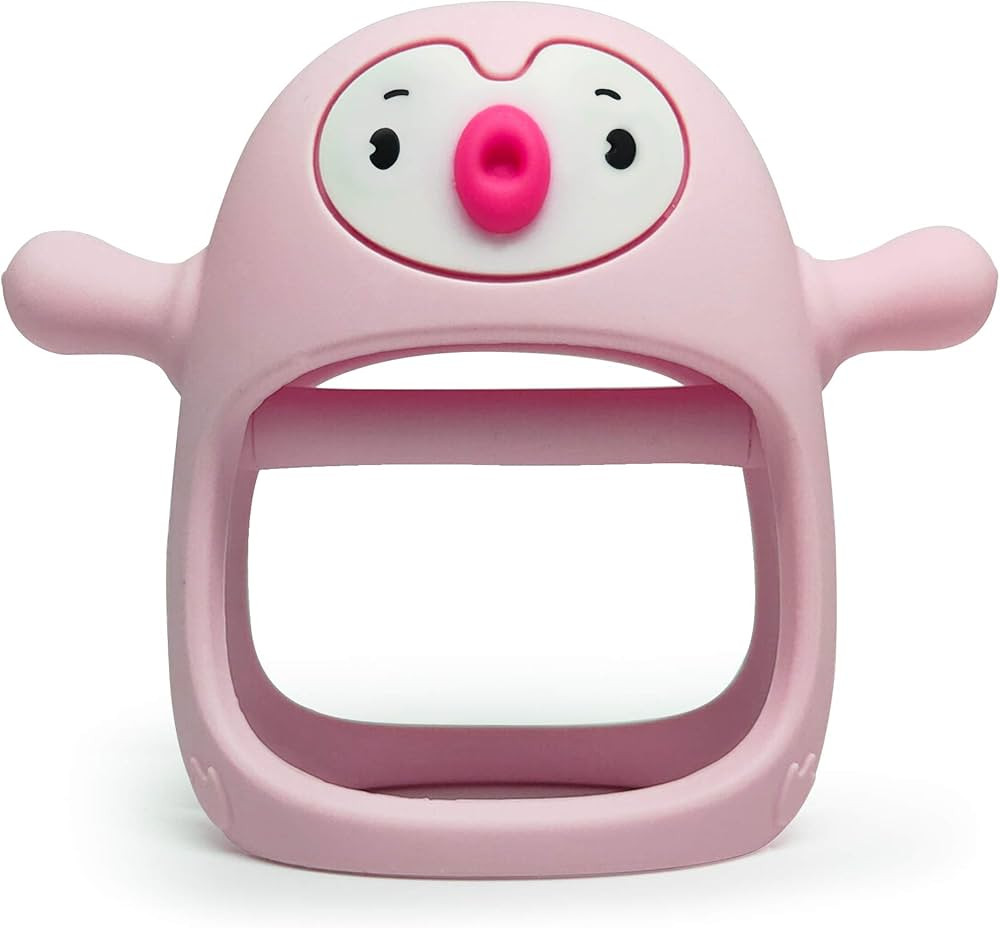 Smily Mia Penguin Buddy Never Drop Silicone Baby Teething Toy for 0-6month Infants, Baby Chew Toy... | Amazon (US)