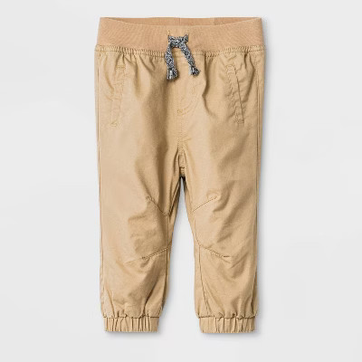 Baby Boys' Woven Pull-On Pants - Cat & Jack™ Brown | Target