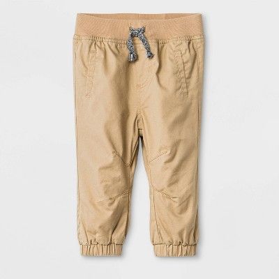 Baby Boys' Woven Pull-On Pants - Cat & Jack&#8482; Brown 18M | Target