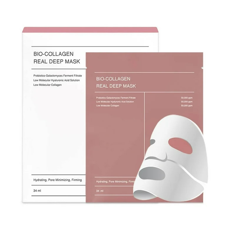 Bio-Collagen Real Deep Mask, Hydrating Overnight Hydrogel Mask, Pore Minimizing, Elasticity Impro... | Walmart (US)