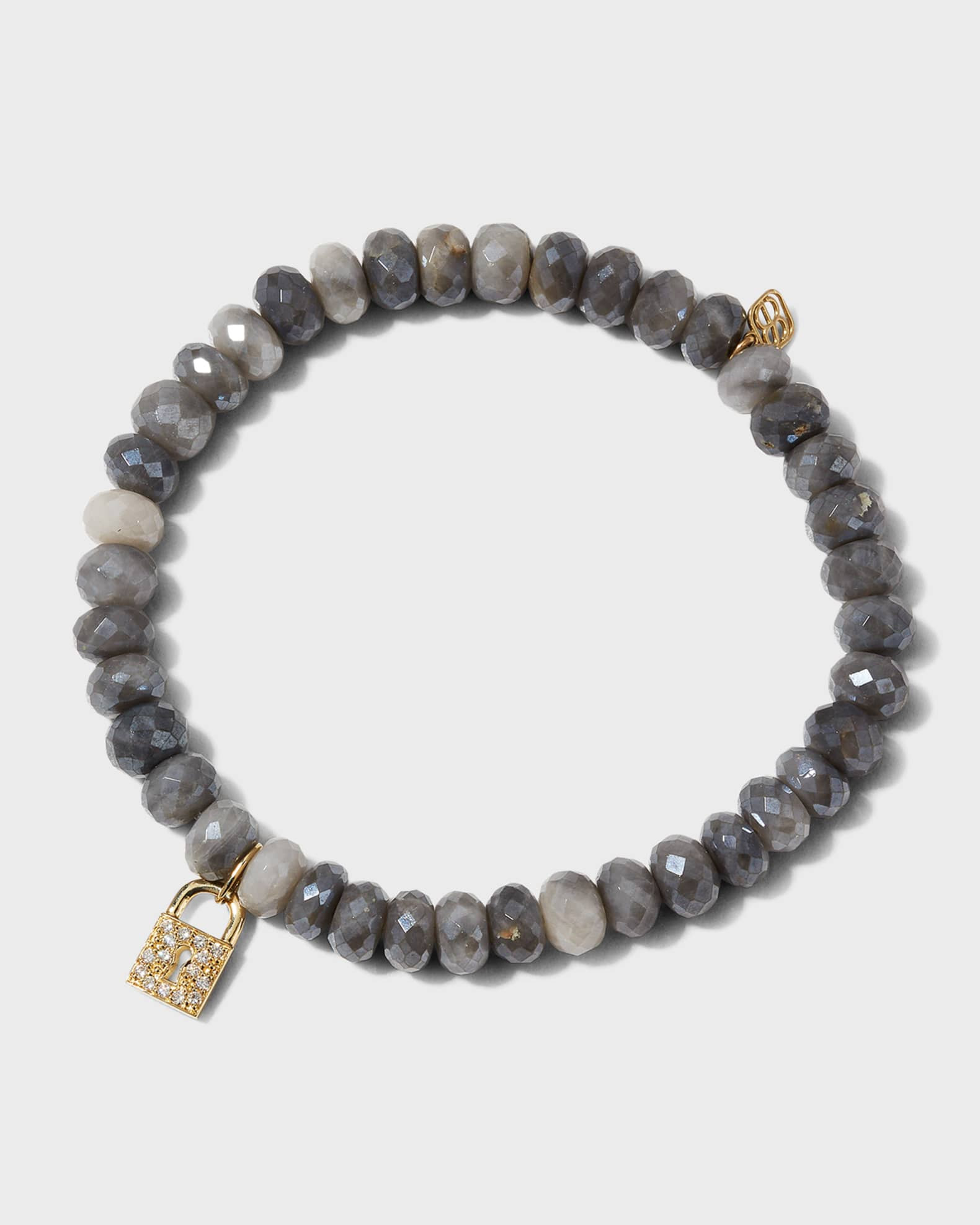 6Mm Grey Silverite Mystic Coated With 14K Yg Diamond Lock | Neiman Marcus