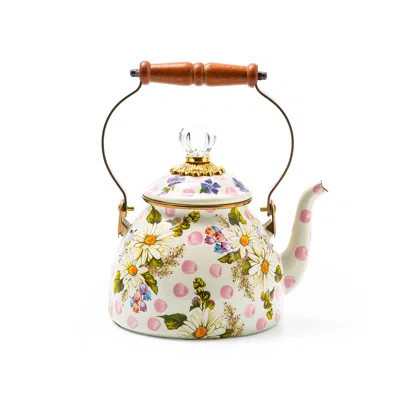 Wildflowers White/Pink/Brown/Green 2 Quart Tea Kettle | Wayfair North America