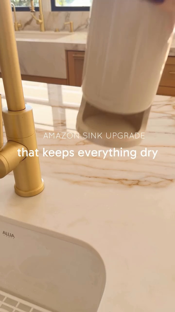 Shop this Amazon kitchen organizer that keeps all your utensils clean and dry. 
Just toss in your silverware or cooking tools after washing and the built-in drain directs all the water right back into the sink so nothing sits in a puddle. It keeps your counter organized, your utensils ready to grab, and your sink area looking way more put together. 

 #LTKActive #LTKU #LTKOver40