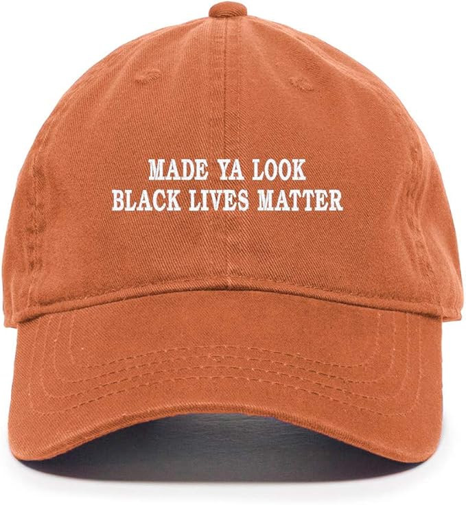 Tech Design Made Ya Look Black Lives Matter Baseball Cap Embroidered Cotton Adjustable Dad Hat | Amazon (US)