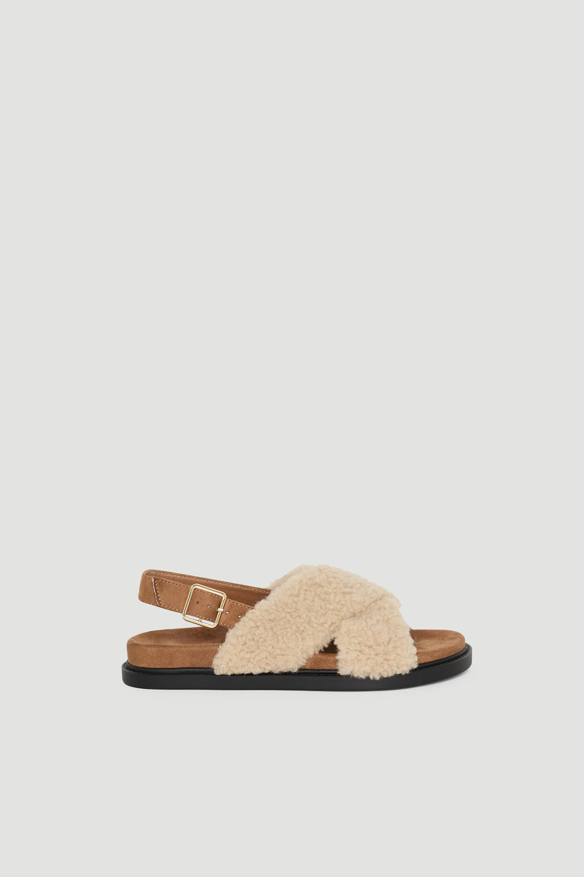 D-Luxe Lily Crossover Slide - Natural | DECJUBA
