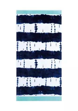 Tie Dye Navy Stripe Beach Towel | Belk