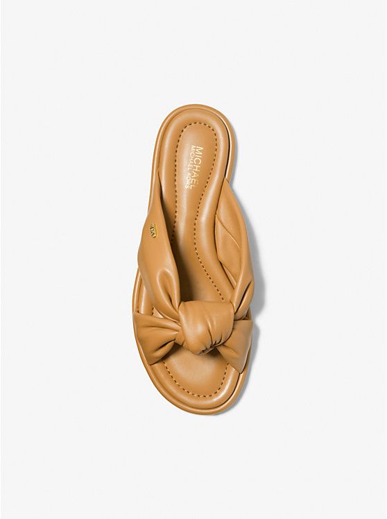Elena Leather Slide Sandal | Michael Kors US