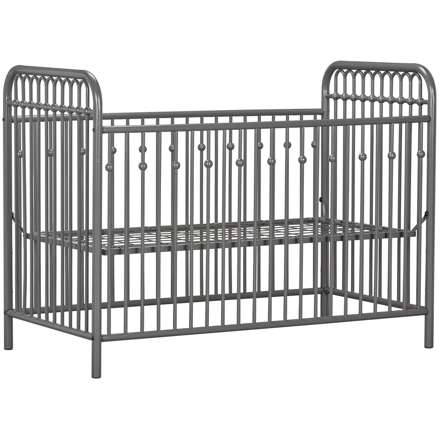 Little Seeds Monarch Hill Ivy Metal Crib, Gray | Sam's Club