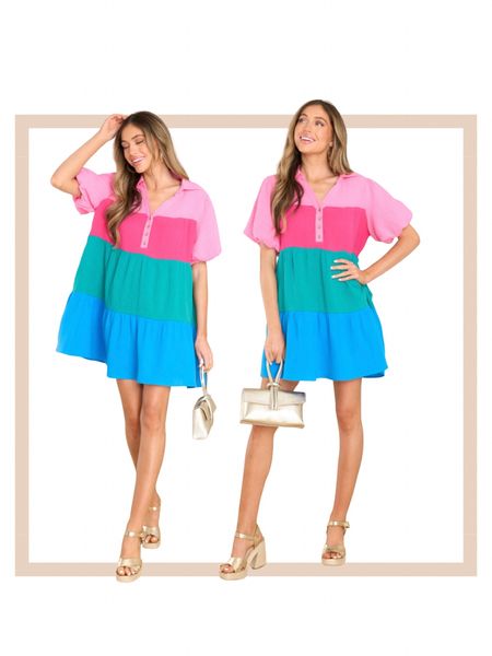 Multi colour block summer dress

#LTKunder50 #LTKstyletip #LTKunder100