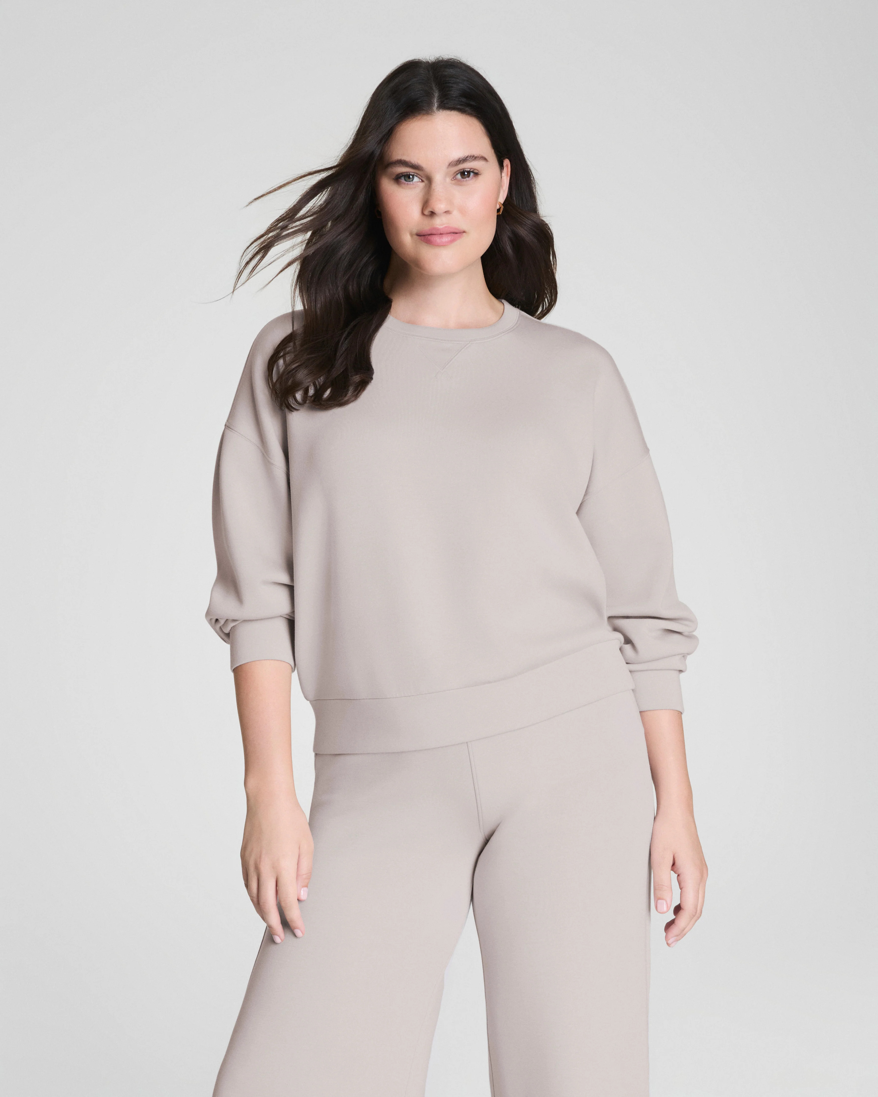 Spanx Women's SPANX AirEssentials Crewneck in French Grey | Spanx